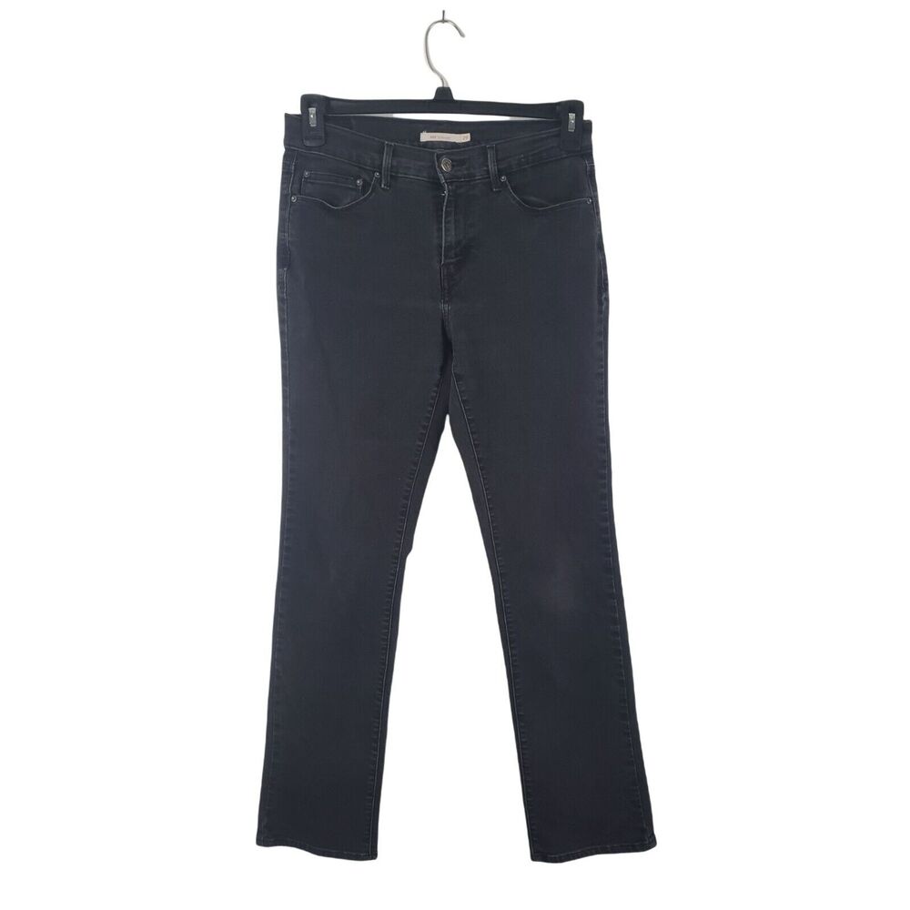 Vintage Levis 505 Jeans 29 Womens Black Straight Leg High Rise Denim‎